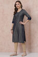 Indigo Art Silk Kurta image number 0
